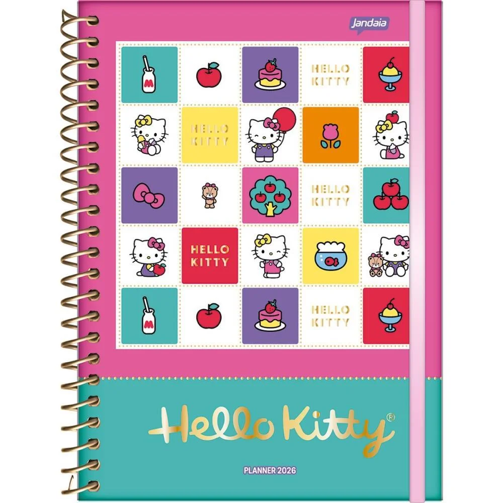 AGENDA/PLANNER 2026 HELLO KITTY ESP 80FL 175X242MM JANDAIA (PCT.C/04) - imagem 6