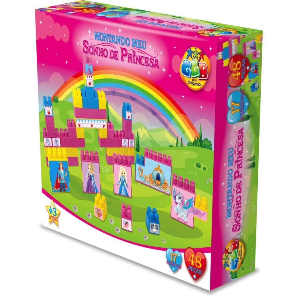 BRINQUEDO PARA MONTAR MONTANDO SONHO DE PRINCESA 48P GGB PLAST (UNIDADE) - imagem 3