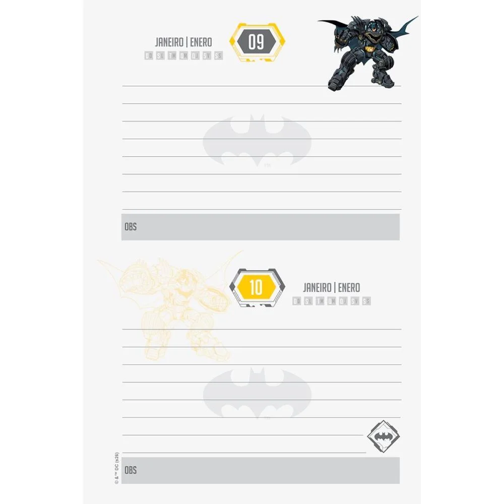 AGENDA/PLANNER 2026 LIGA DA JUSTICA CD 96F 134X200 JANDAIA (PCT.C/04) - imagem 9