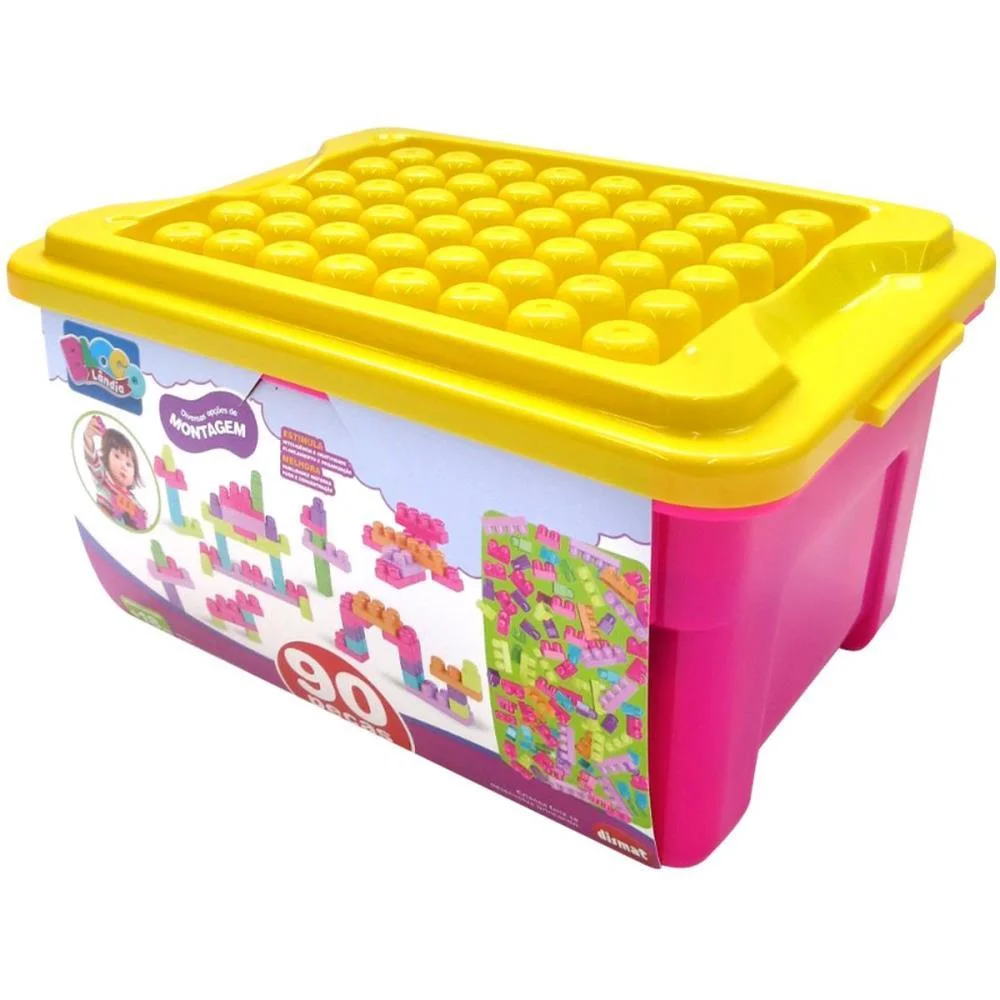 BRINQUEDO PARA MONTAR SUPER CAIXA DIVERTIDA ROSA 90P DISMAT (UNIDADE) - imagem 5