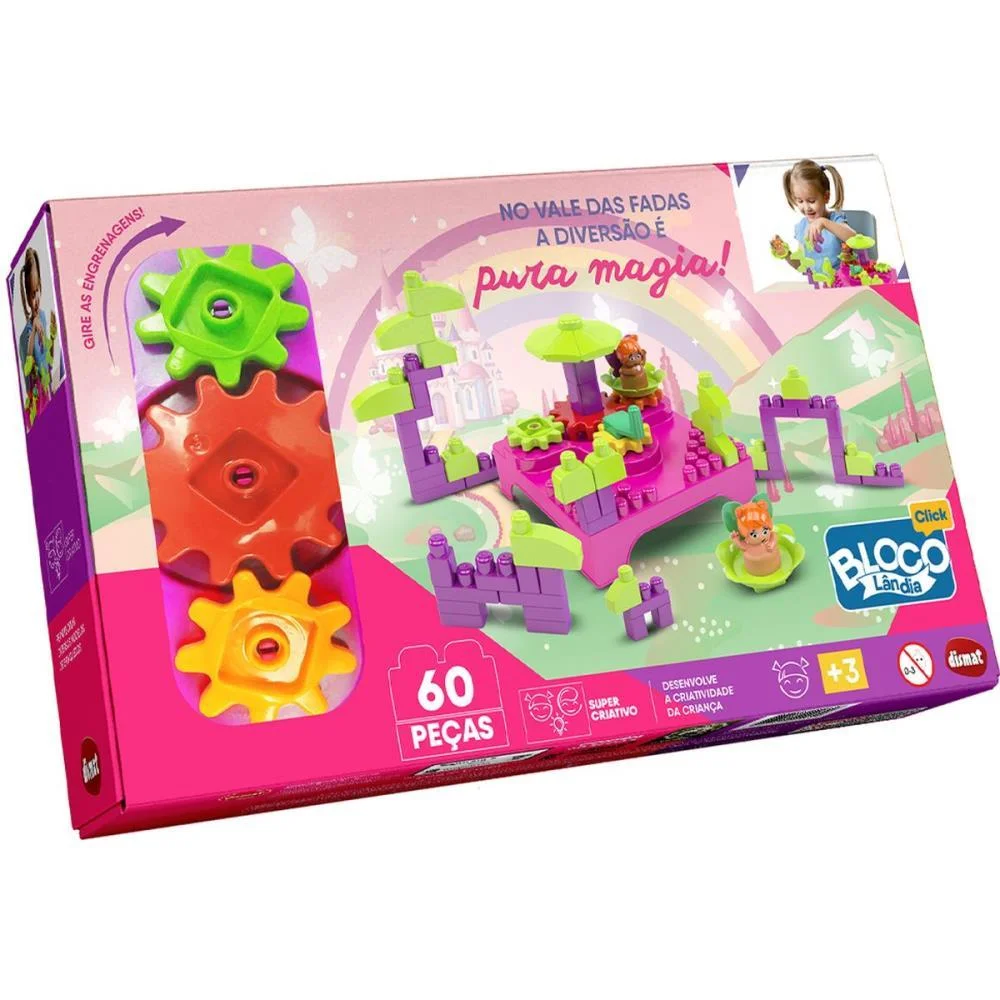 BRINQUEDO PARA MONTAR PARQUE ENCANT.BLOCOLANDIA 60PC DISMAT (UNIDADE) - imagem 6