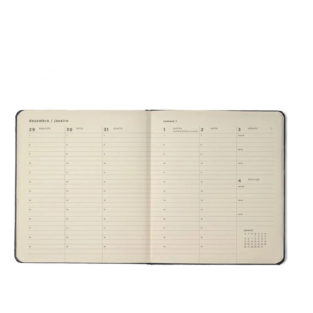 AGENDA/PLANNER 2026 CLASSICA PRETA 80F 170X195MM CICERO (UNIDADE) - imagem 3