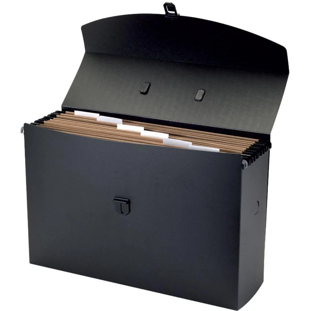 MALETA PLASTICA COM ALCA C/06 PASTA SUSPEN. EM PP BLACK ACP (UNIDADE) - imagem 3