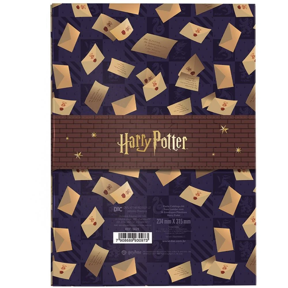 PAPEL DE CARTA DECORADO HARRY POTTER C/PASTA E CARTAS DAC (PACOTE) - imagem 3