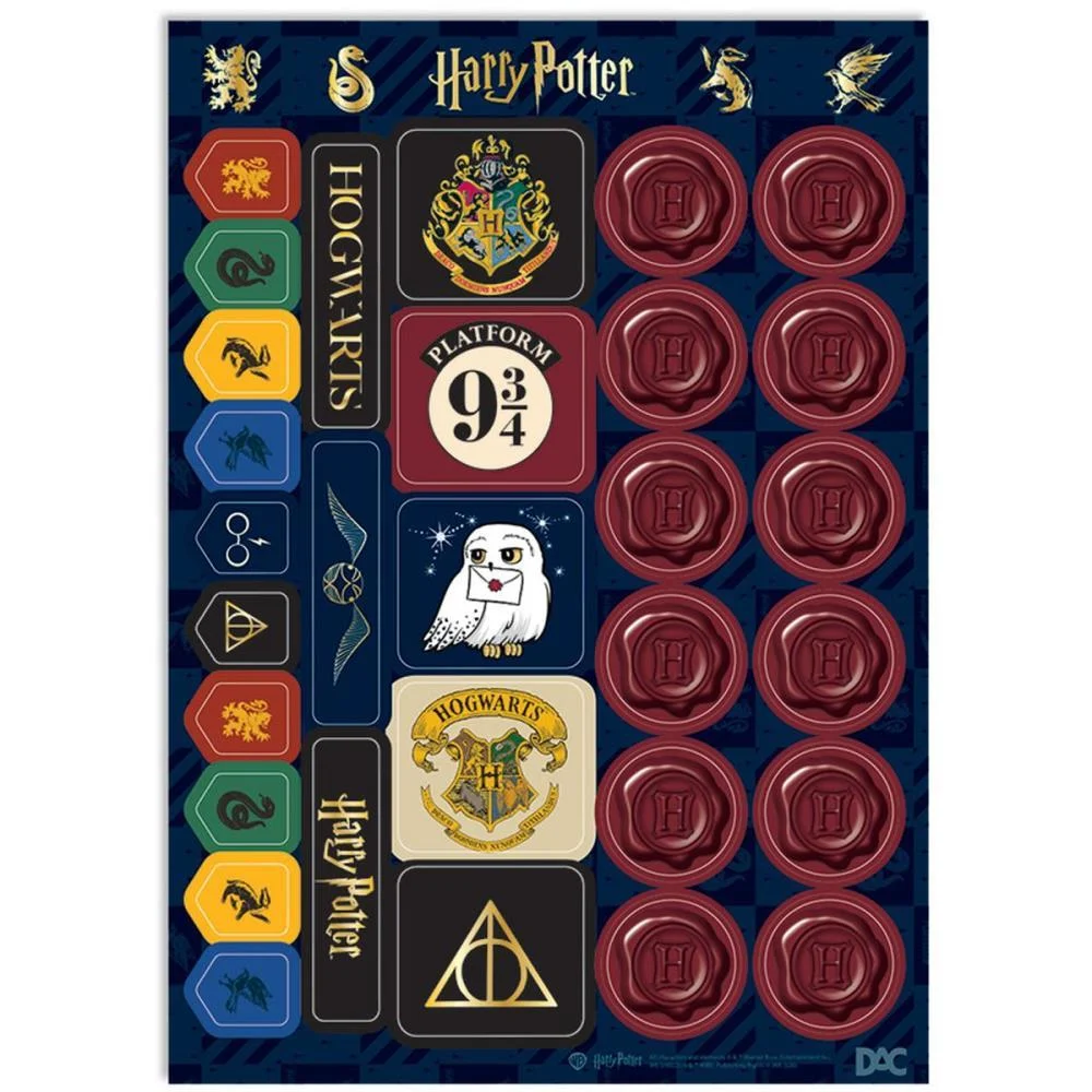 PAPEL DE CARTA DECORADO HARRY POTTER C/PASTA E CARTAS DAC (PACOTE) - imagem 6