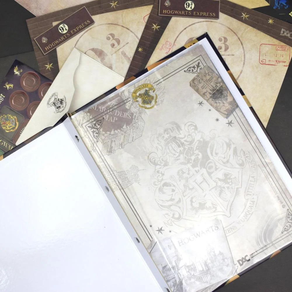 PAPEL DE CARTA DECORADO HARRY POTTER C/PASTA E CARTAS DAC (PACOTE) - imagem 8
