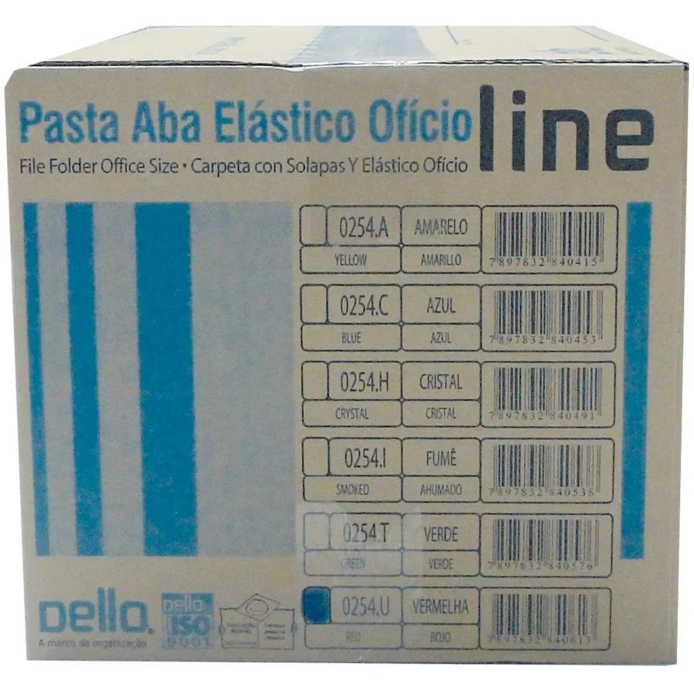 PASTA ABA ELASTICA PLASTICA OFICIO VERMELHA DELLOLINE DELLO (PCT.C/10) - imagem 6