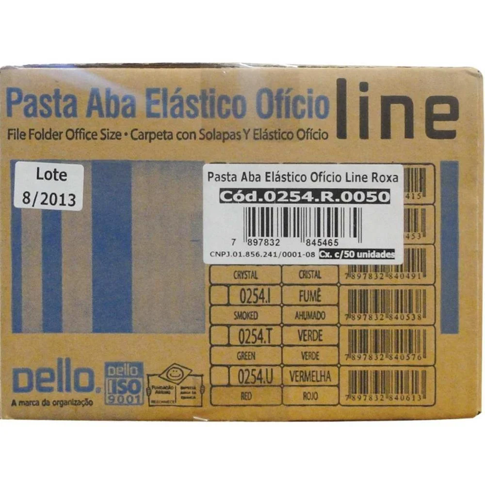 PASTA ABA ELASTICA PLASTICA OFICIO ROXA DELLOLINE DELLO (PCT.C/10) - imagem 6