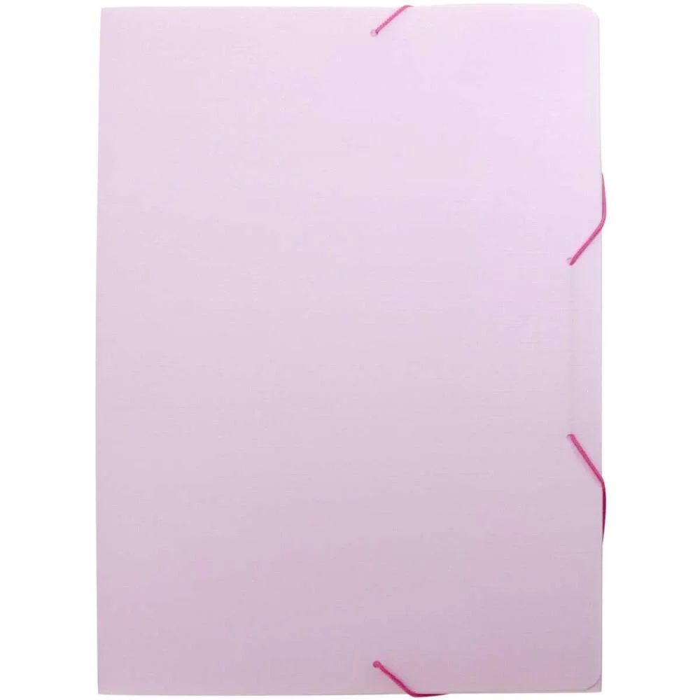 PASTA ABA ELASTICA PLASTICA OFICIO SERENA ROSA PASTEL DELLO (PCT.C/10) - imagem 4