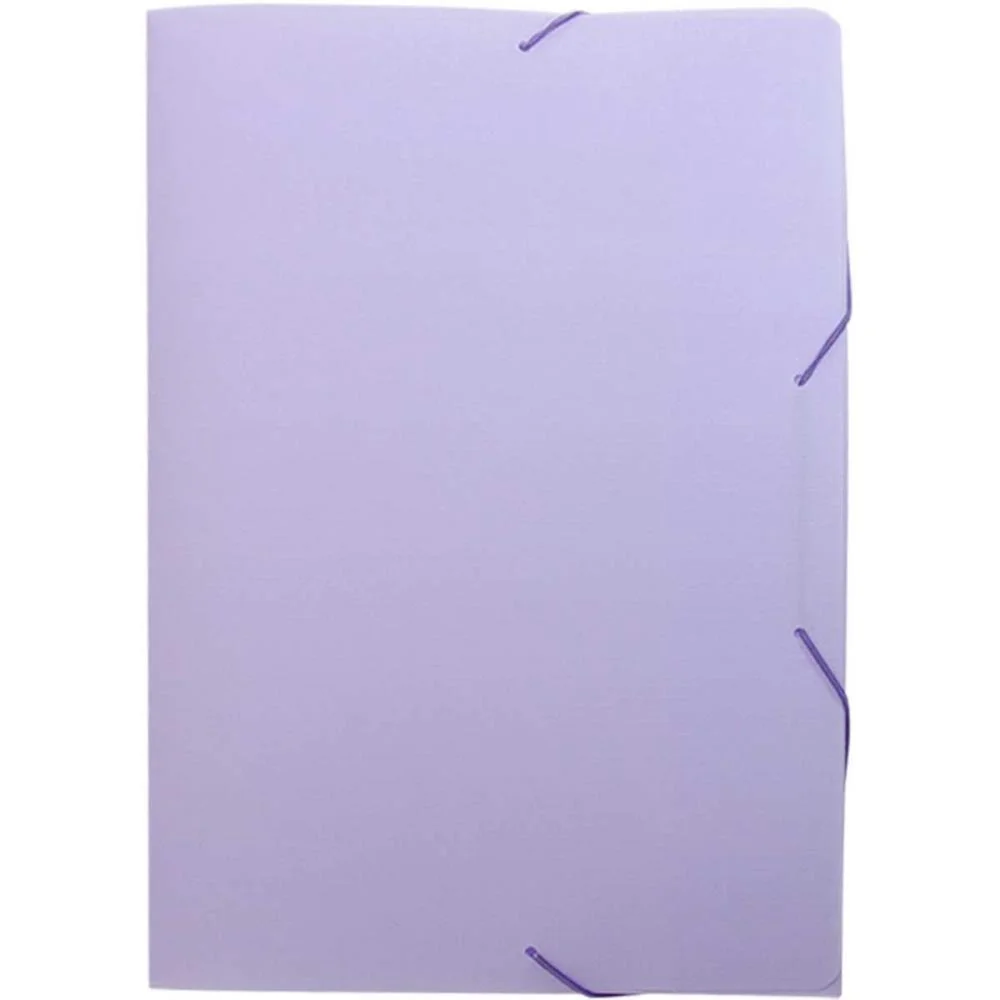 PASTA ABA ELASTICA PLASTICA OFICIO SERENA LILAS PASTEL DELLO (PCT.C/10) - imagem 4