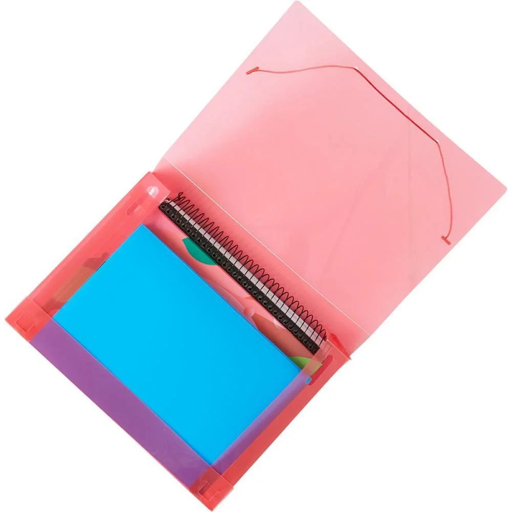 PASTA ABA ELASTICA PLASTICA OFICIO 40MM VERMELHA SOFT POLIBRAS (PCT.C/10) - imagem 2