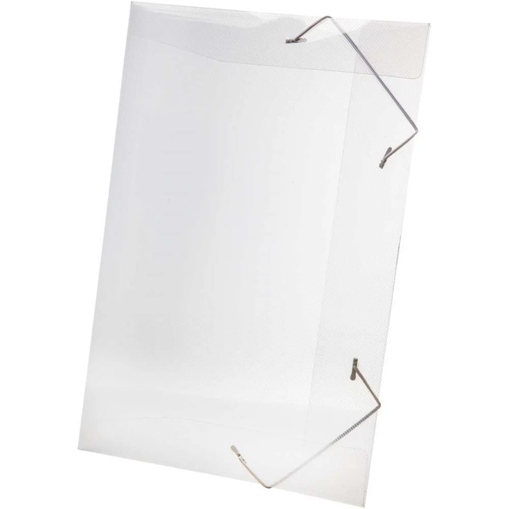 PASTA ABA ELASTICA PLASTICA OFICIO CRISTAL DELLOLINE DELLO (PCT.C/10) - imagem 2