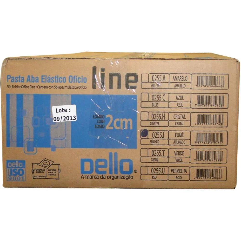 PASTA ABA ELASTICA PLASTICA OFICIO 20MM FUME DELLOLINE DELLO (PCT.C/10) - imagem 4