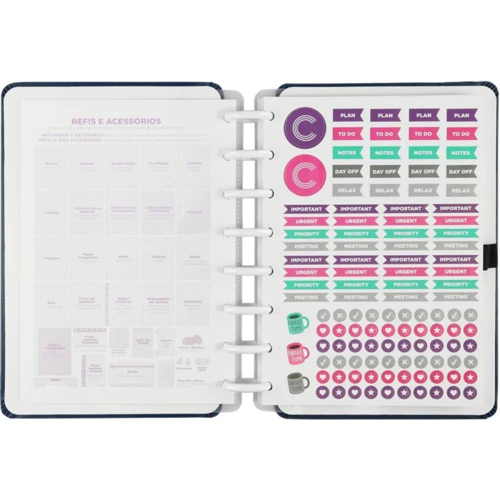 CADERNO INTELIGENTE AGENDA A5 DARK BLUE 97FLS 90G CADERNO INTELIGENTE (UNIDADE) - imagem 4