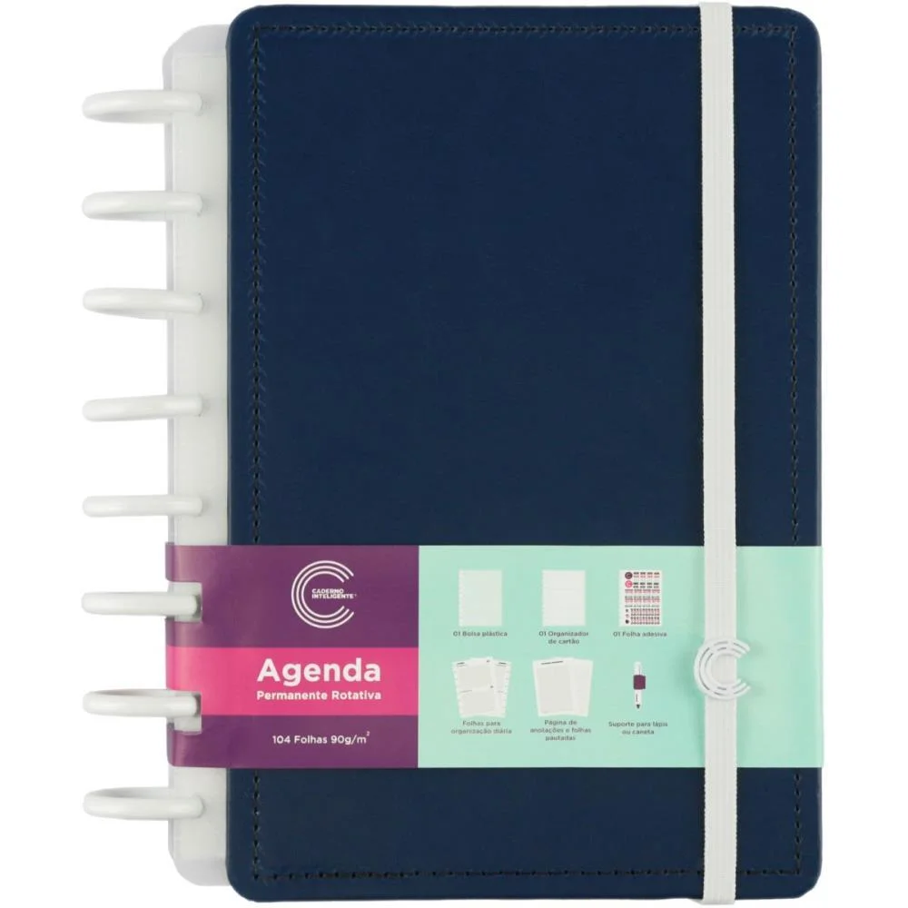 CADERNO INTELIGENTE AGENDA A5 DARK BLUE 97FLS 90G CADERNO INTELIGENTE (UNIDADE) - imagem 5