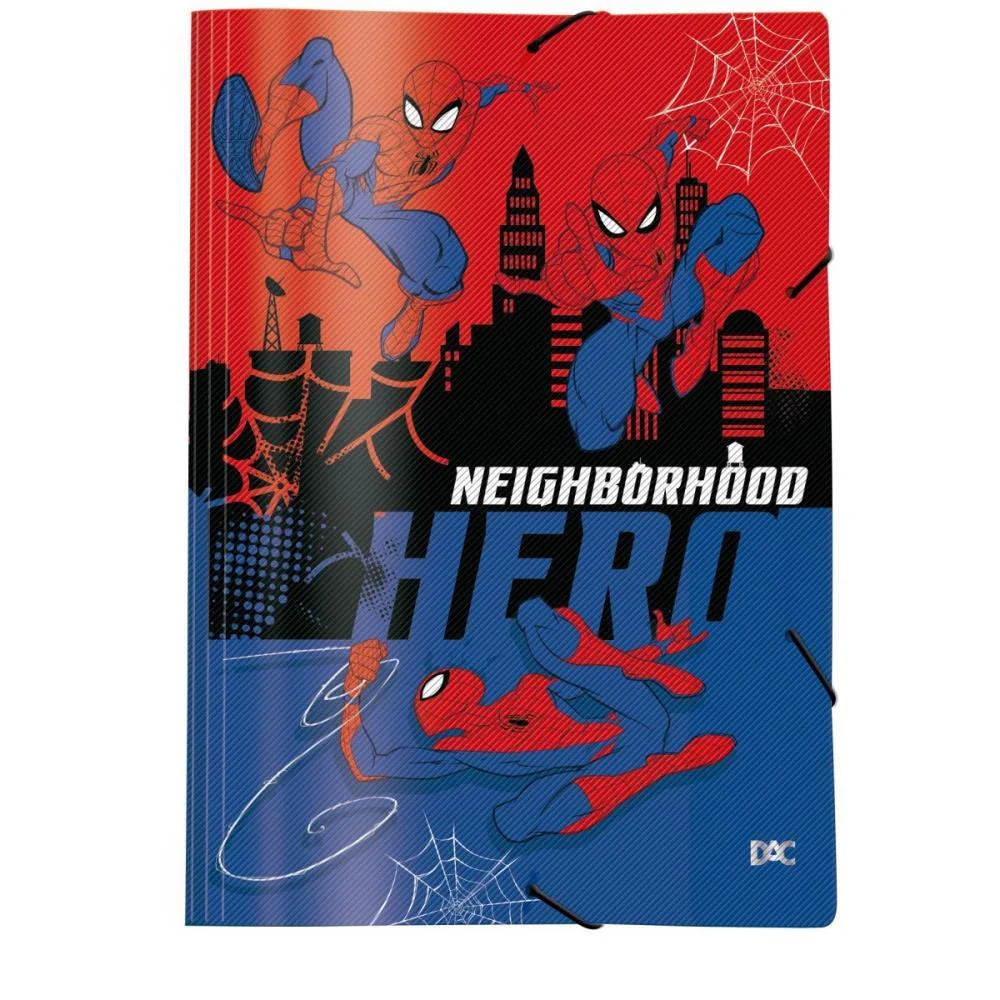 PASTA ABA ELASTICA PLASTICA HOMEM ARANHA S/LOMBO DAC (PCT.C/10) - imagem 2