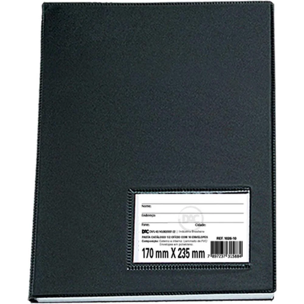 PASTA CATALOGO 1/2 OF 10 ENV. FINOS PRETA DAC (CX.C/10) - imagem 2