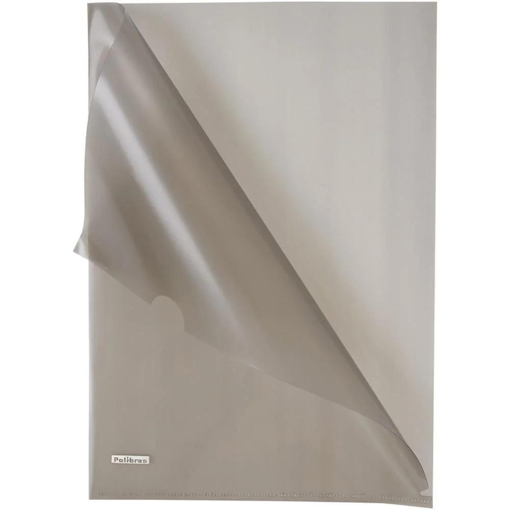 PASTA L A4 FUME NEW LINE POLIBRAS (PCT.C/10) - imagem 3