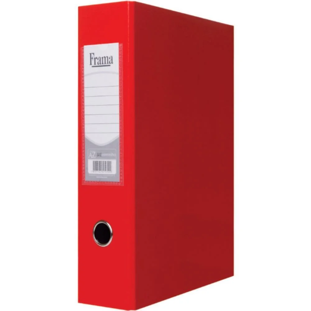 PASTA REGISTRADORA OFICIO LARGA VERMELHA FRAMA (PCT.C/04) - imagem 2