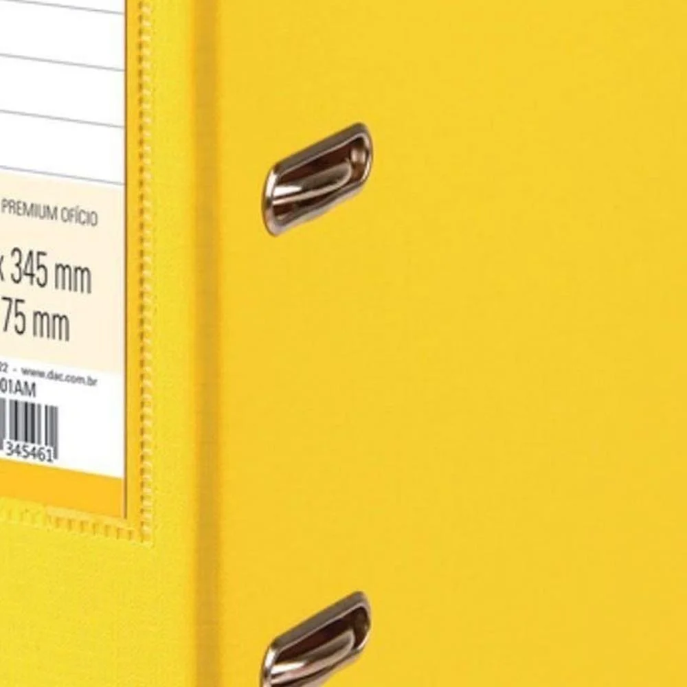 PASTA REGISTRADORA OFICIO LARGA AMARELA PREMIUM DAC (UNIDADE) - imagem 4