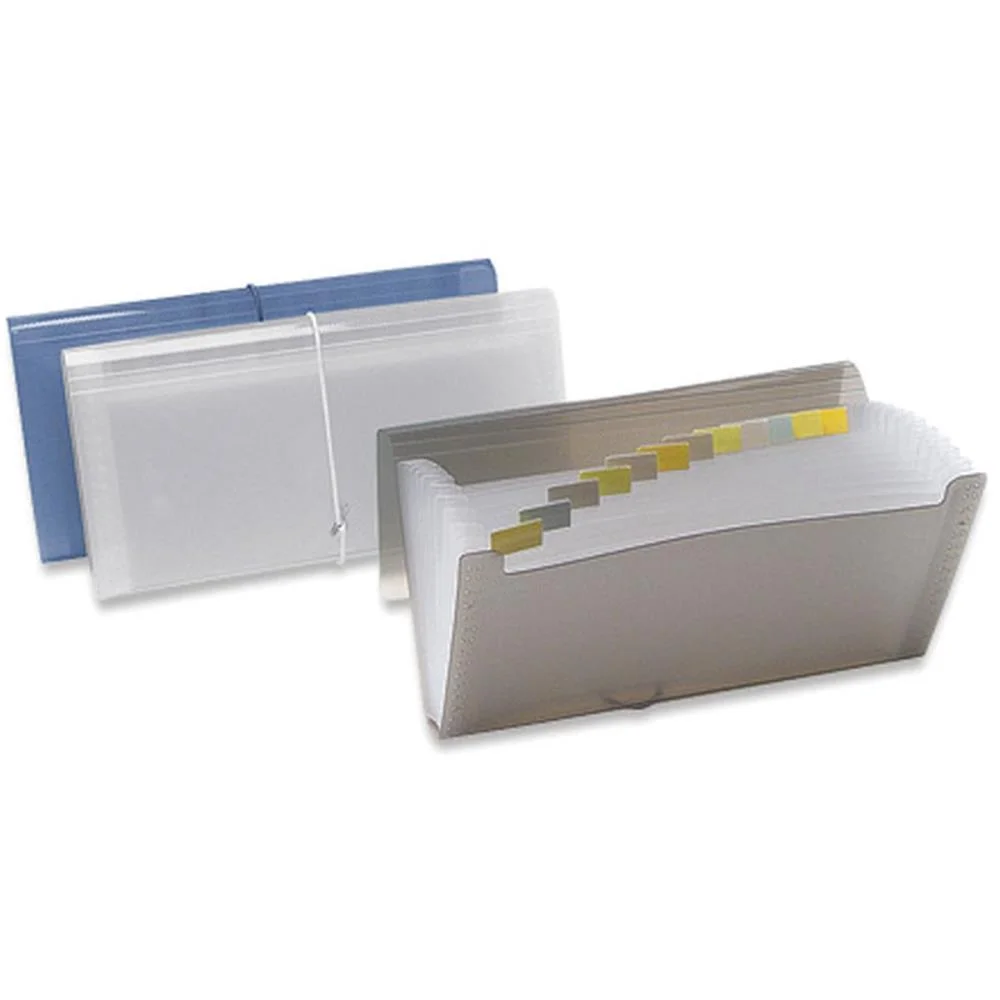 PASTA SANFONADA PLASTICA PORTA CHEQUE 12 DIVISOES FUME POLIBRAS (UNIDADE) - imagem 3