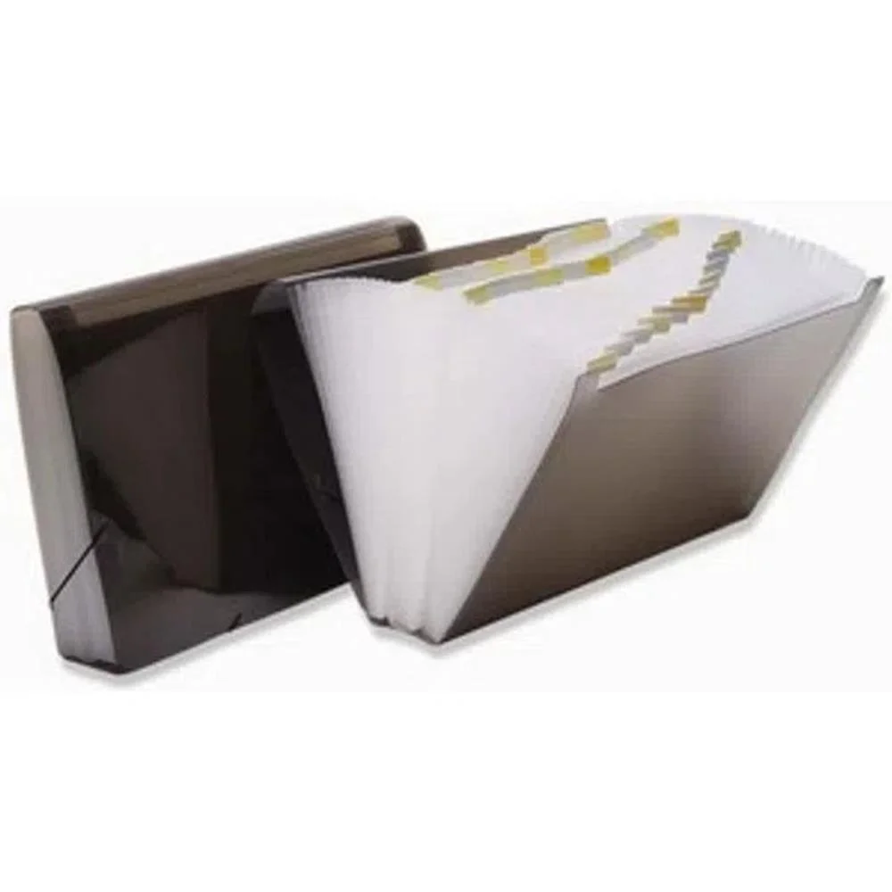 PASTA SANFONADA PLASTICA OFICIO 31 DIVISOES FUME POLIBRAS (UNIDADE) - imagem 3