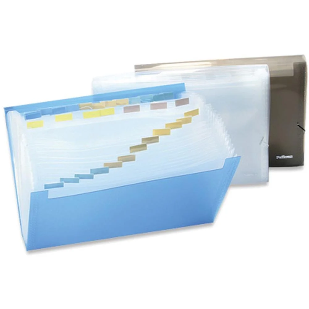 PASTA SANFONADA PLASTICA OFICIO 31 DIVISOES CRISTAL POLIBRAS (UNIDADE) - imagem 3