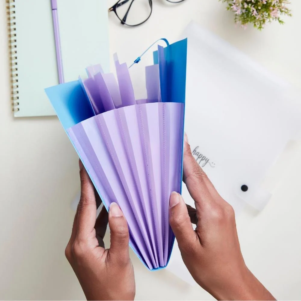 PASTA SANFONADA PLASTICA A4 5 DIVISOES VERDE PASTEL POLIBRAS (UNIDADE) - imagem 5