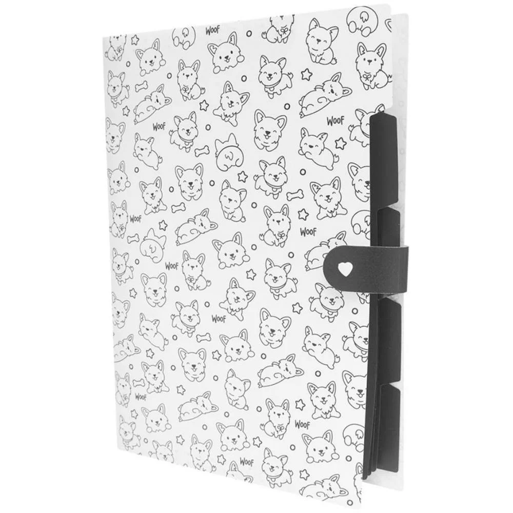 PASTA SANFONADA PLASTICA A4 5 DIVISOES DOGS E CATS (S) POLIBRAS (UNIDADE) - imagem 2