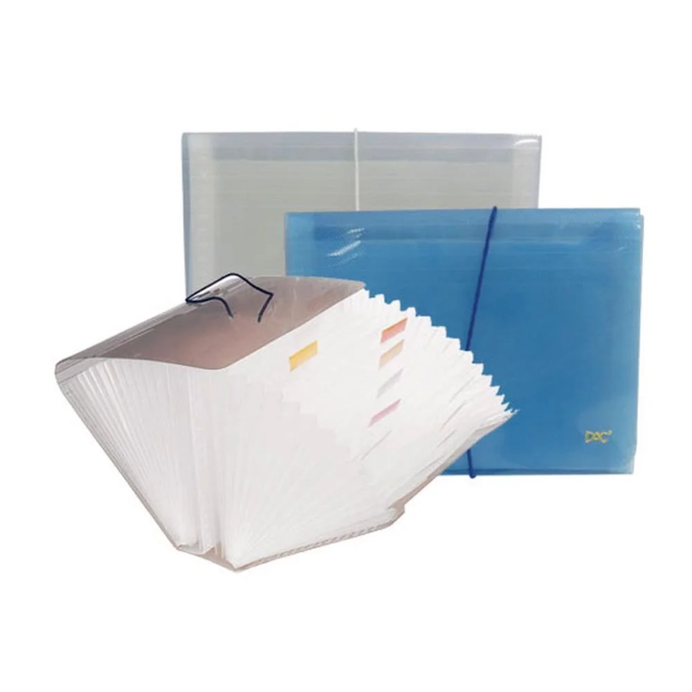 PASTA SANFONADA PLASTICA DUPLICATA 12 DIVISOES CRISTAL DAC (UNIDADE) - imagem 4