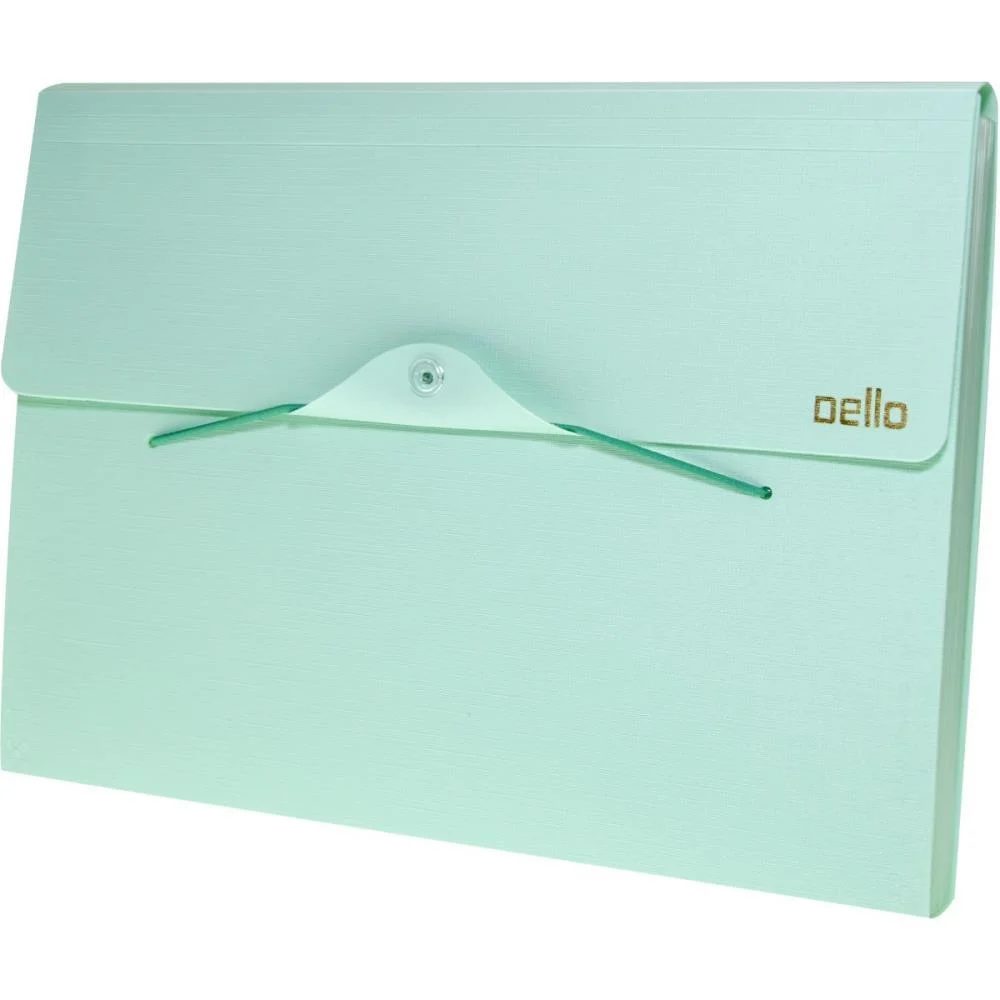 PASTA SANFONADA PLASTICA A4 12DIV.LINHO SERENA VD.PASTE DELLO (UNIDADE) - imagem 3