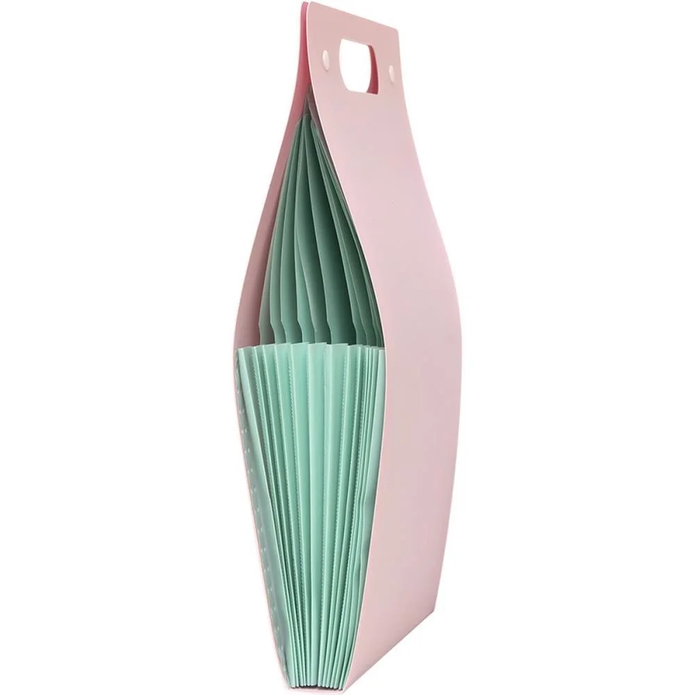 PASTA SANFONADA PLASTICA A4 12 DIVISOES VERTICAL ROSA P POLIBRAS (UNIDADE) - imagem 3