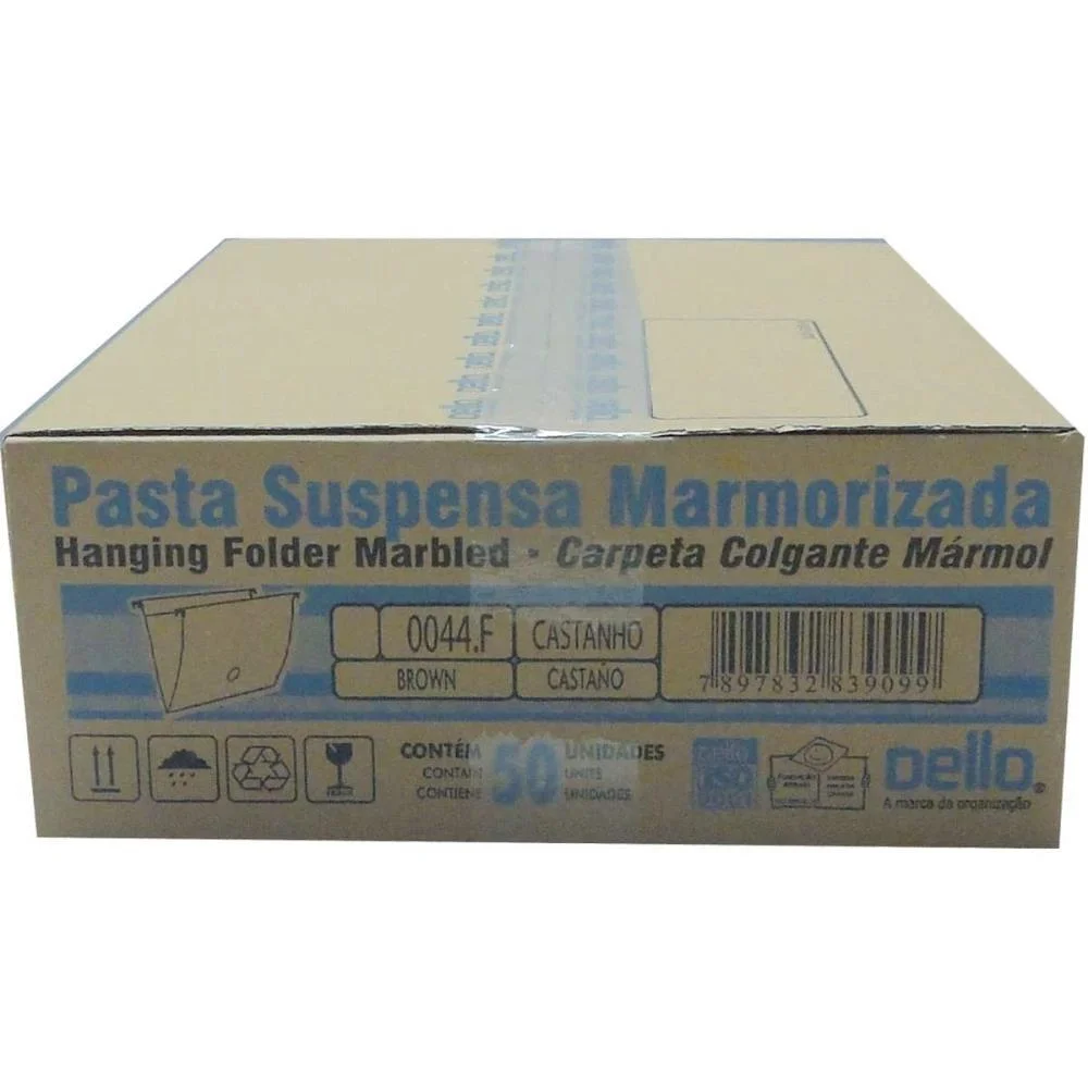 PASTA SUSPENSA MARMORIZADA CASTANHA HASTE PLASTICA DELLO (PCT.C/10) - imagem 4