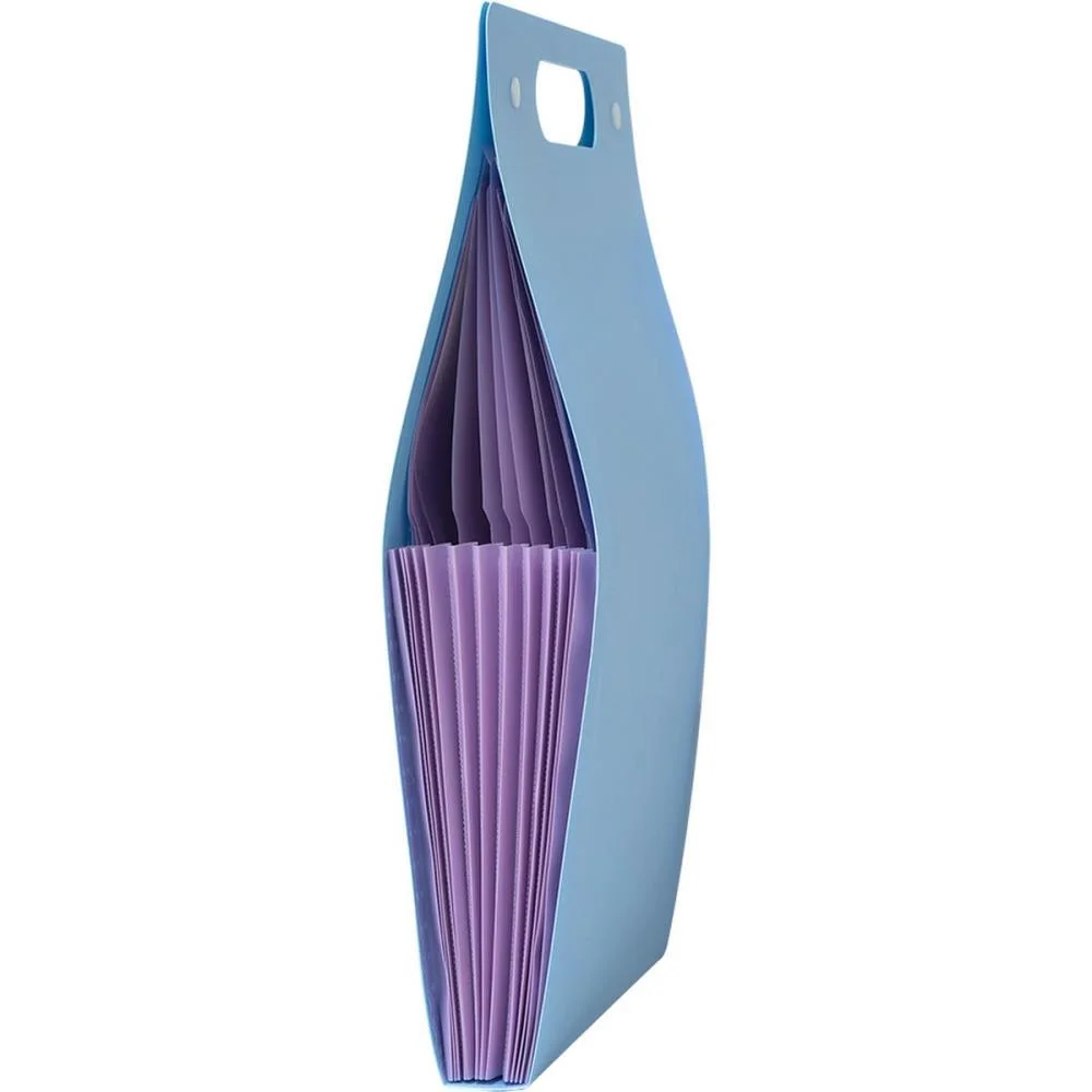 PASTA SANFONADA PLASTICA A4 12 DIVISOES VERTICAL AZUL P POLIBRAS (UNIDADE) - imagem 3