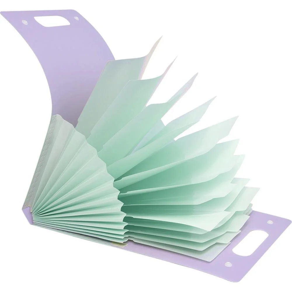 PASTA SANFONADA PLASTICA A4 12 DIVISOES VERTICAL LILAS POLIBRAS (UNIDADE) - imagem 4