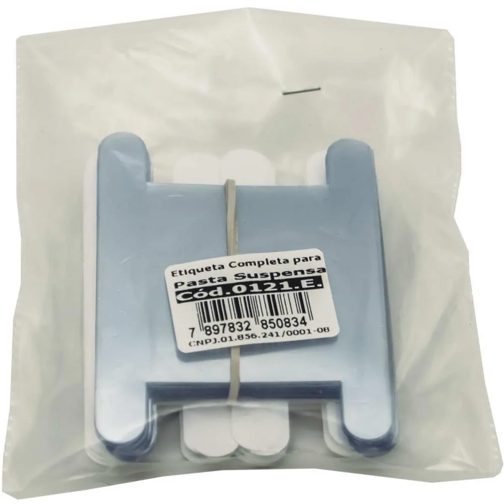 VISOR PARA PASTA SUSPENSA ETIQUETA BRANCA C/50UN. DELLO (PACOTE) - imagem 2