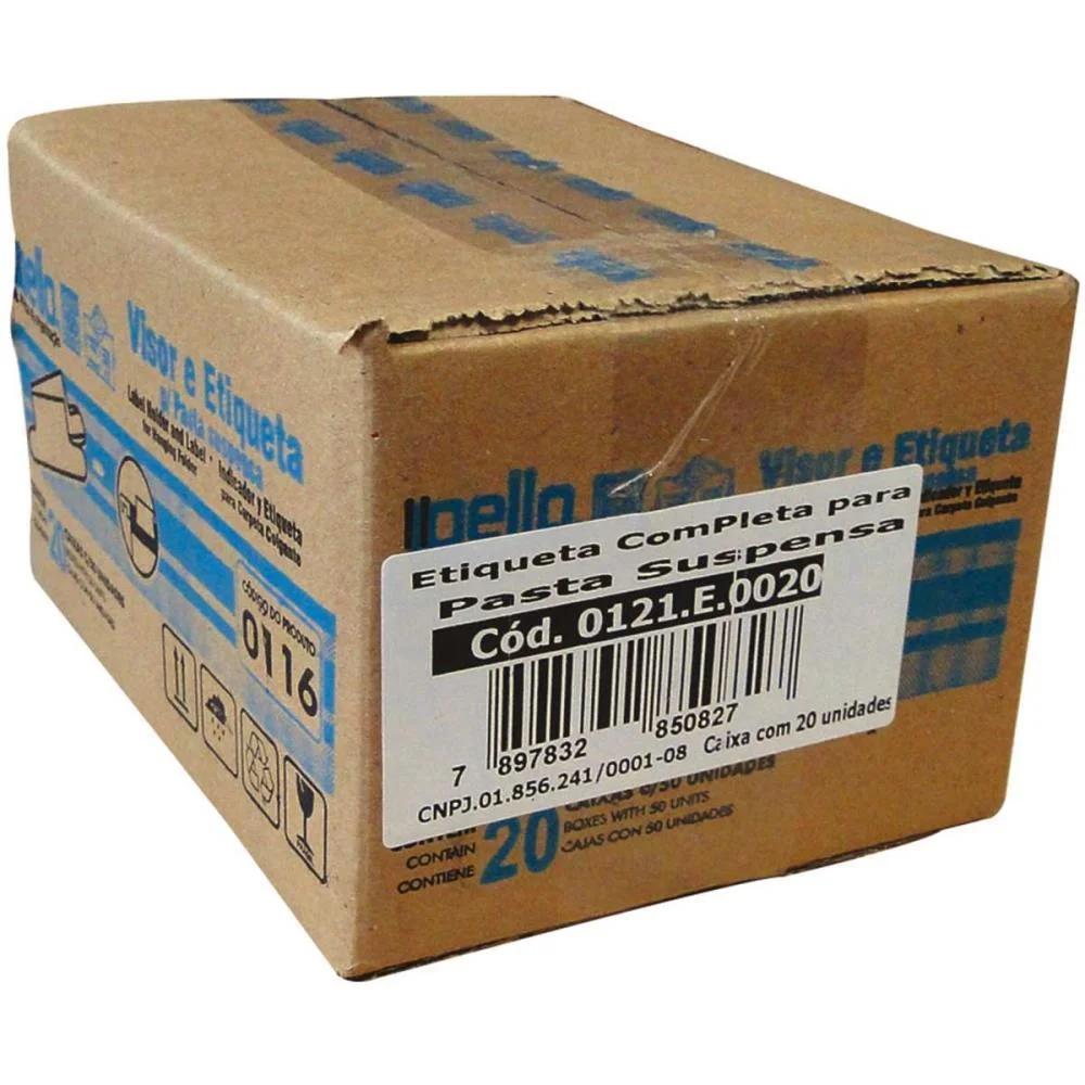 VISOR PARA PASTA SUSPENSA ETIQUETA BRANCA C/50UN. DELLO (PACOTE) - imagem 4
