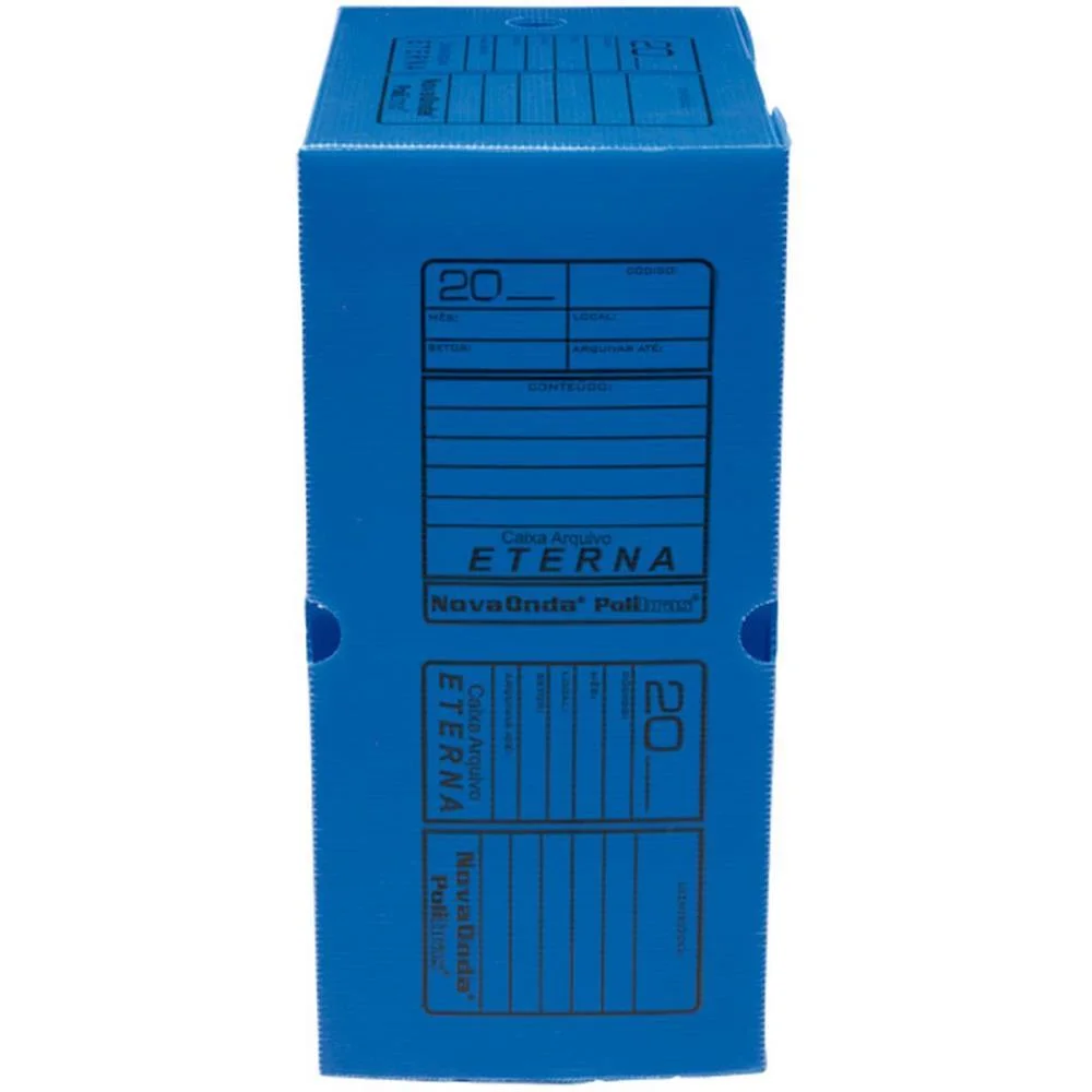 ARQUIVO MORTO POLIPROPILENO NOVAONDA GIGANTE AZUL 39X18X30 POLIBRAS (PCT.C/10) - imagem 3