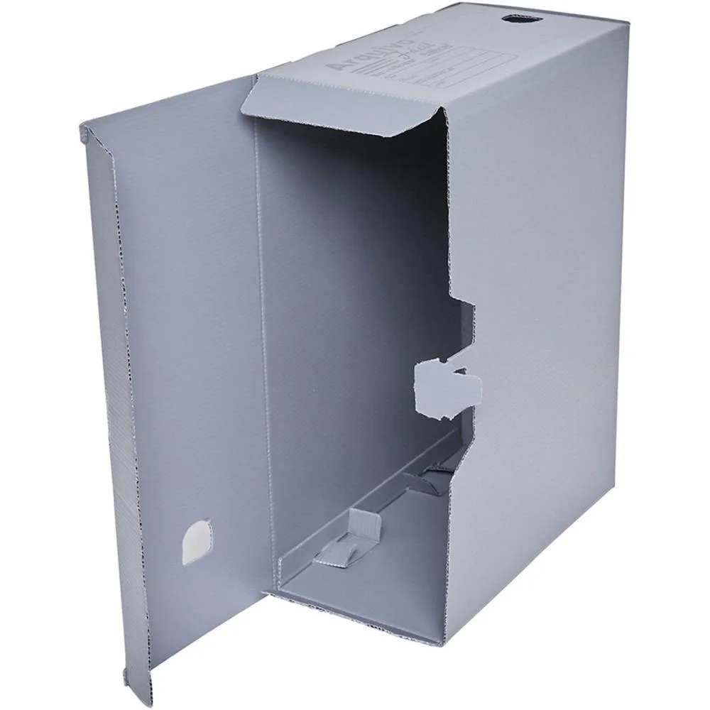 ARQUIVO MORTO POLIPROPILENO FACIL NOVAONDA CINZA POLIBRAS (PCT.C/10) - imagem 5