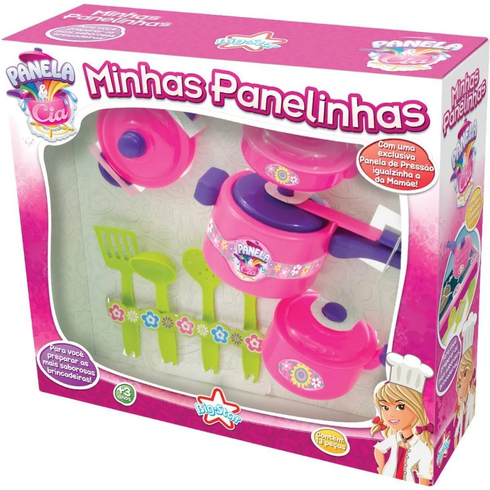 BRINCANDO DE CASINHA PANELA E CIA MINHAS PANELINHAS BIG STAR (UNIDADE) - imagem 3