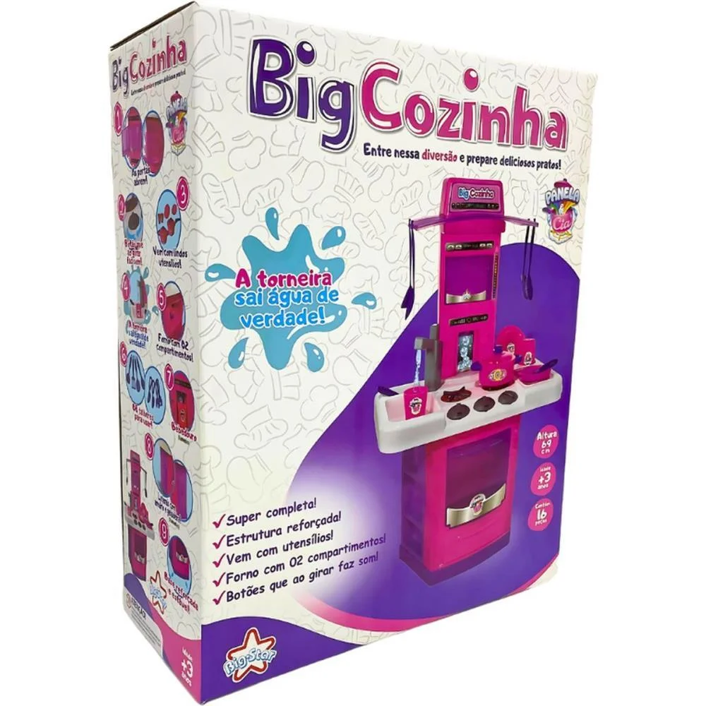 BRINCANDO DE CASINHA NOVA BIG COZINHA 69CM BIG STAR (UNIDADE) - imagem 4