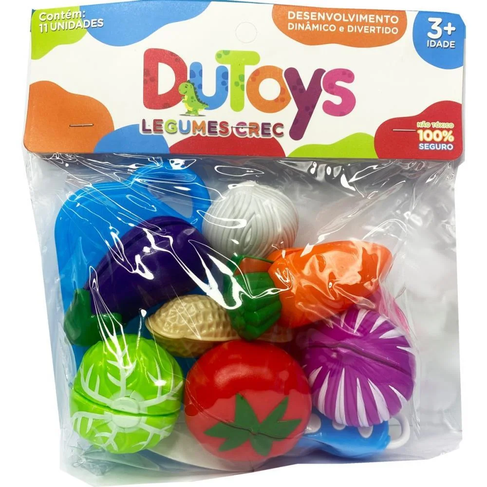 BRINCANDO DE CASINHA LEGUMES CREC 11PCS (S) TOY MIX (UNIDADE) - imagem 2