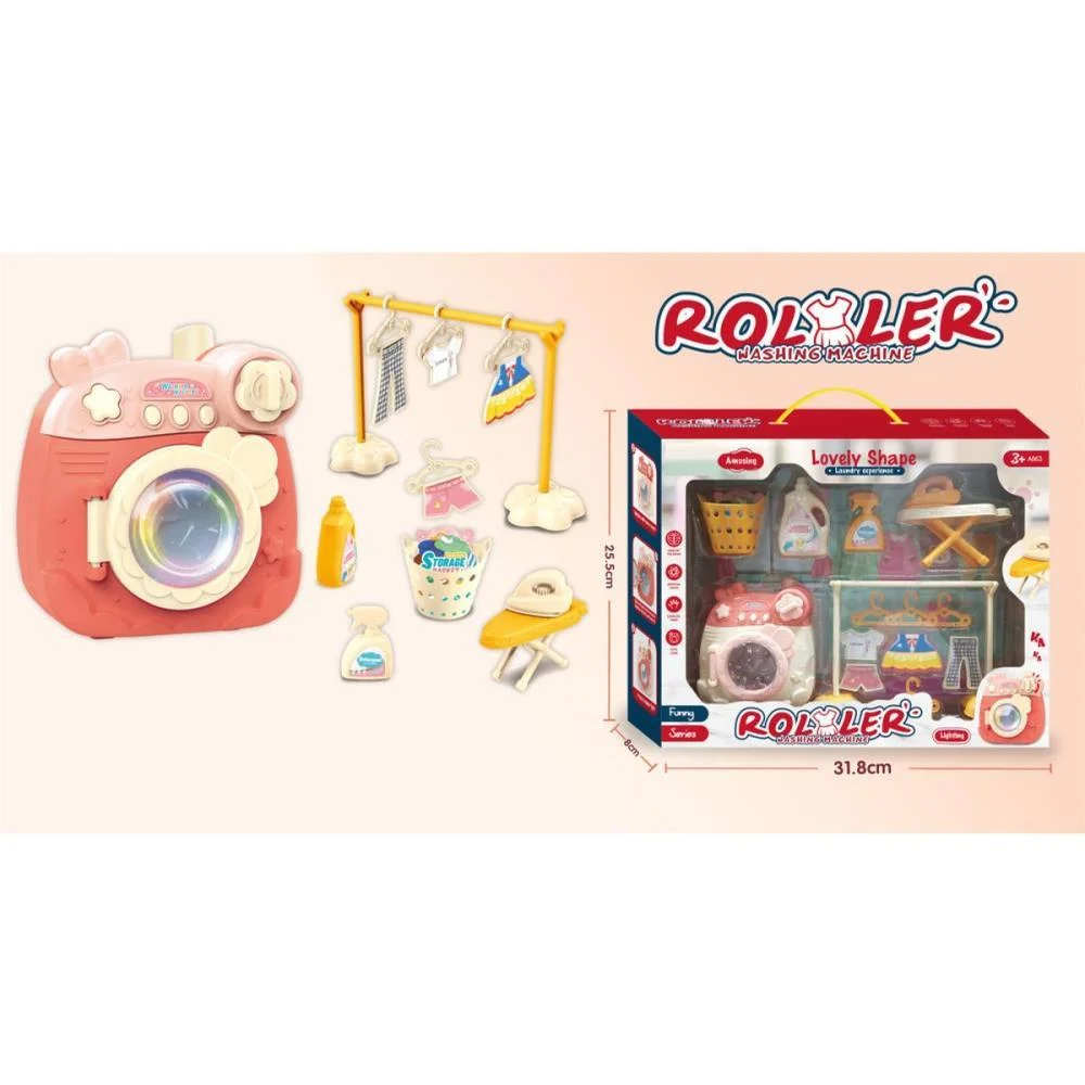 BRINCANDO DE CASINHA MAQUINA DE LAVAR C/SOM/ACESSOR PP IMPORT (UNIDADE) - imagem 4