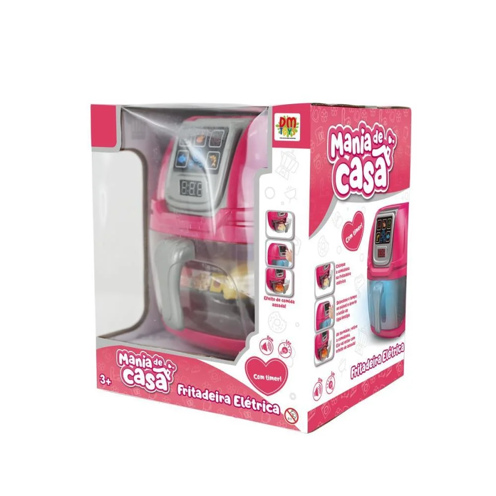 BRINCANDO DE CASINHA FRITADEIRA ELETRICA SOM/LUZ DM TOYS (UNIDADE) - imagem 5