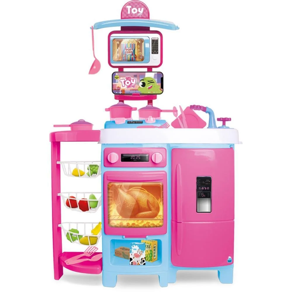 BRINCANDO DE CASINHA MEGA COZINHA TOY CHEF 92X60CM SAMBA TOYS (UNIDADE) - imagem 2