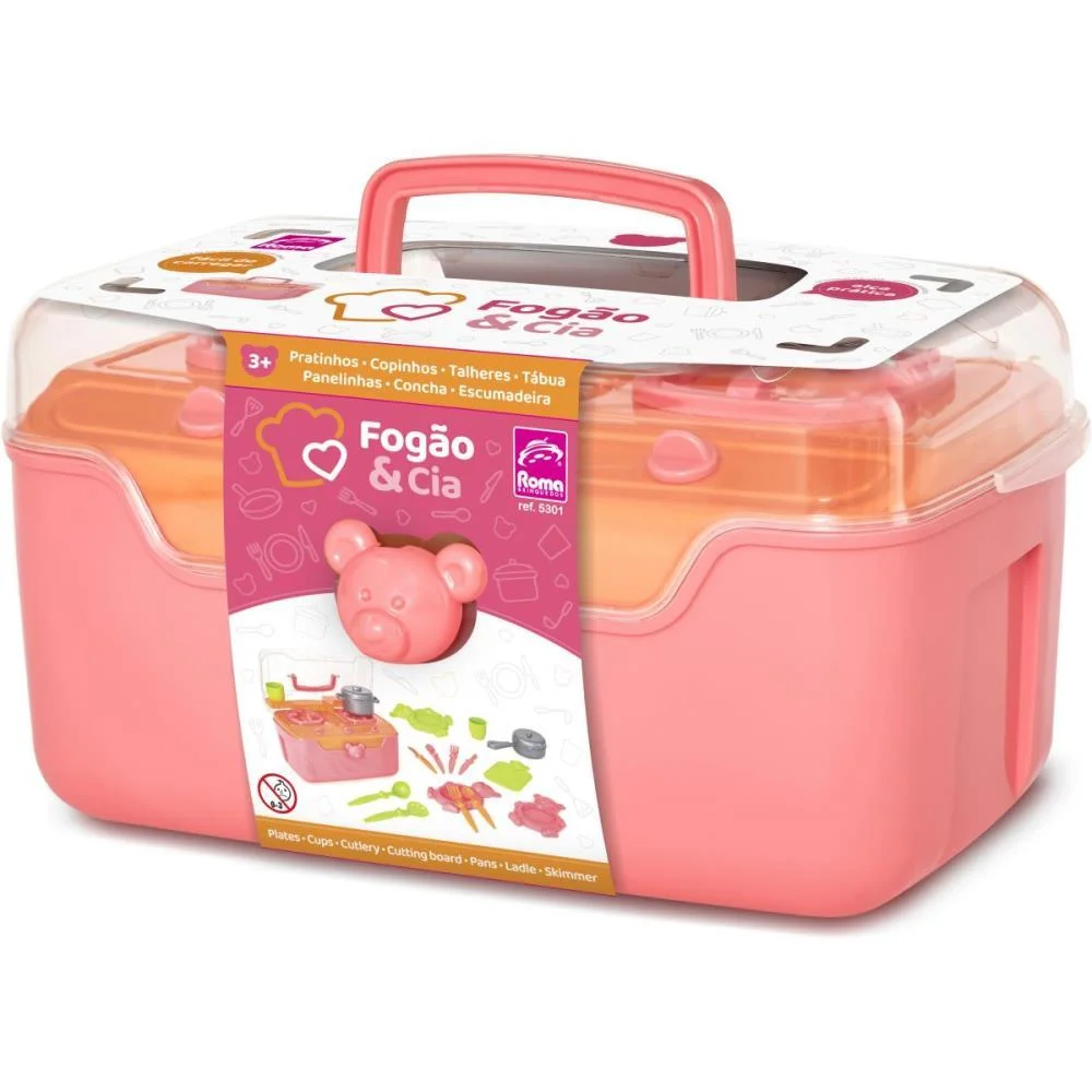 BRINCANDO DE CASINHA FOGAO MALETA C/ACESSORIOS ROMA (UNIDADE) - imagem 4