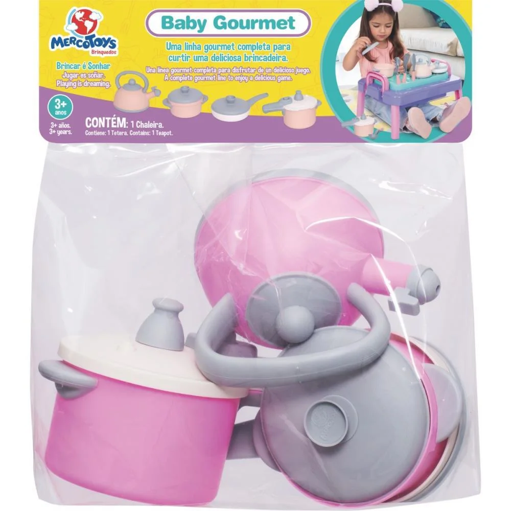 BRINCANDO DE CASINHA KIT PANELINHAS BABY GOURMET RS MERCO TOYS (UNIDADE) - imagem 4