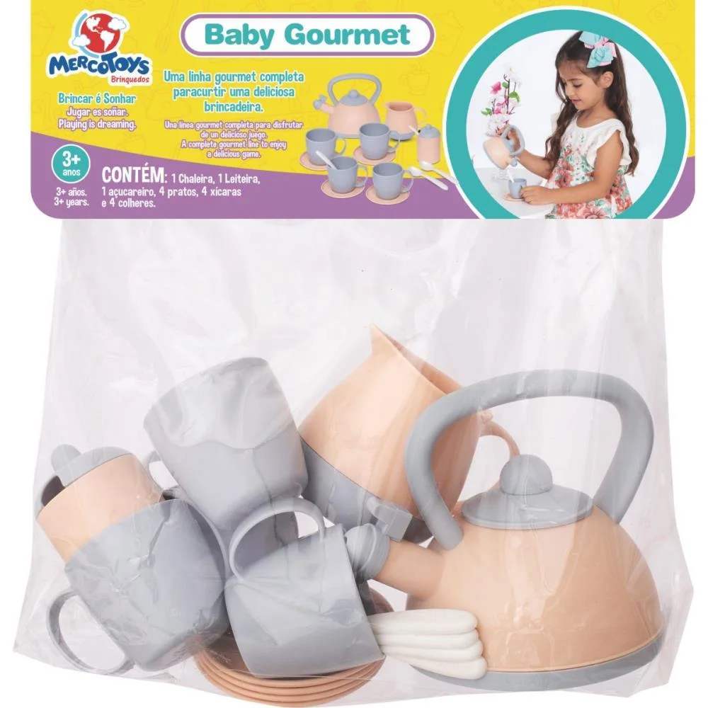 BRINCANDO DE CASINHA JOGO DE CHA BABY GOURMET MERCO TOYS (UNIDADE) - imagem 7