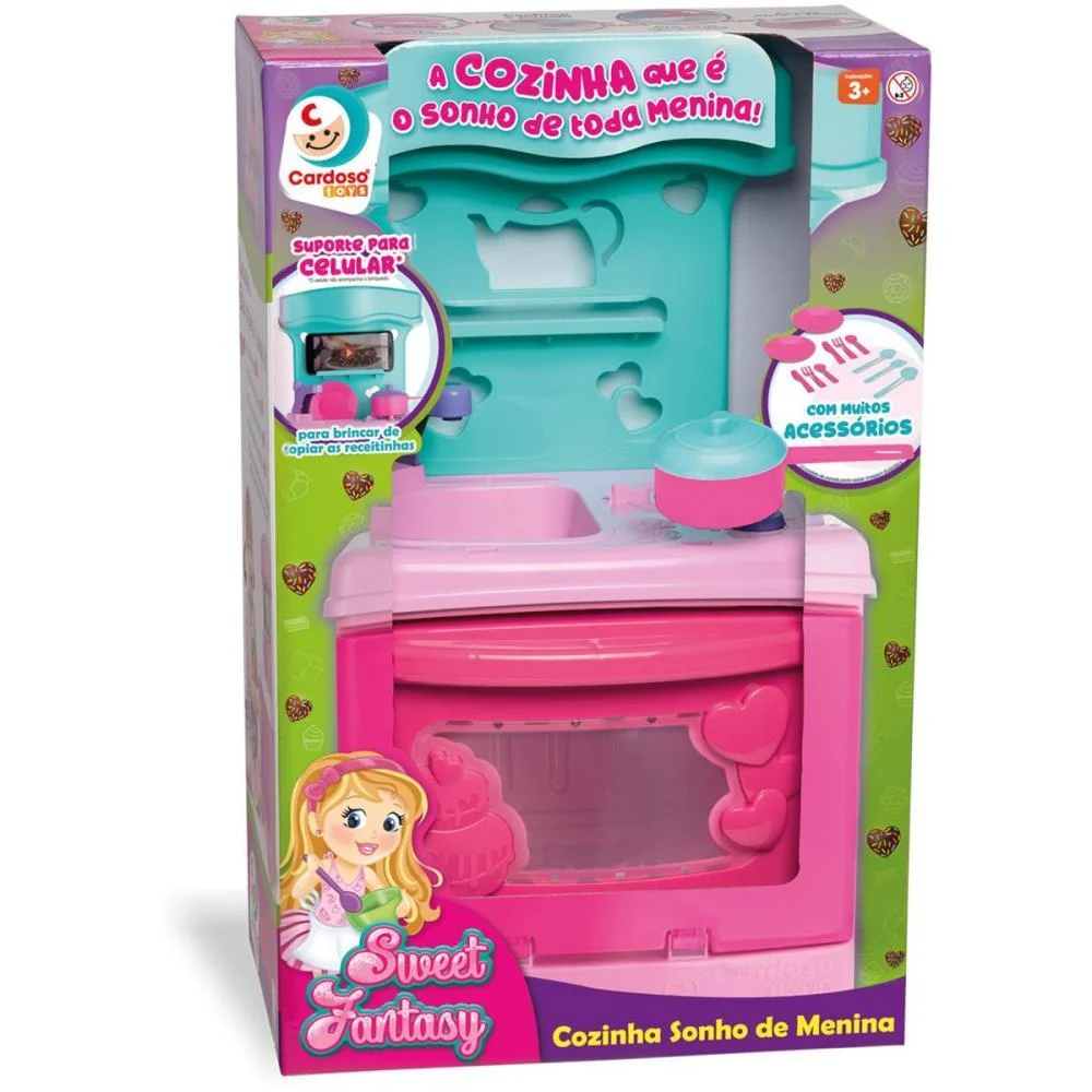 BRINCANDO DE CASINHA COZINHA SONHO DE MENINA 49CM CARDOSO TOYS (UNIDADE) - imagem 5
