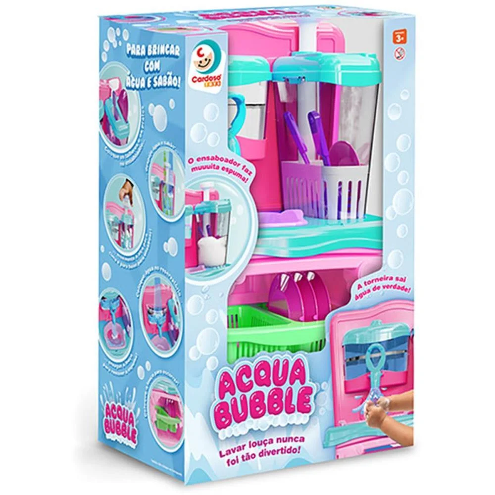 BRINCANDO DE CASINHA ACQUA BUBBLE 50CM C/ACESSORIOS CARDOSO TOYS (UNIDADE) - imagem 4
